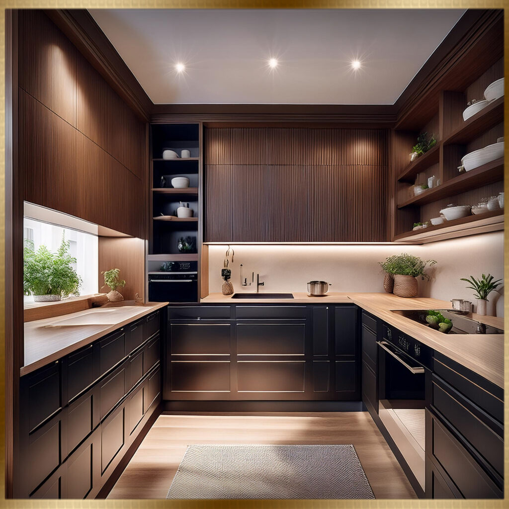 dark wood cabinet kitchens