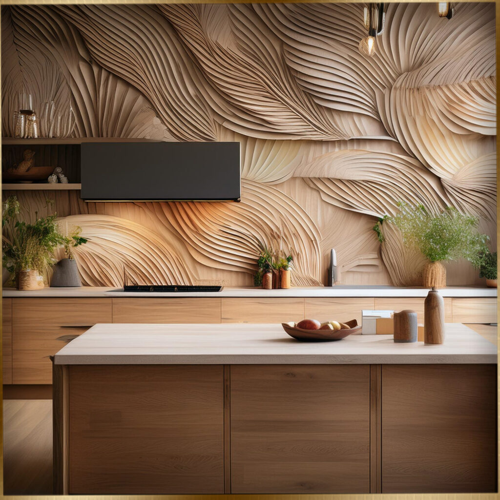 wallpaper for kitchen island