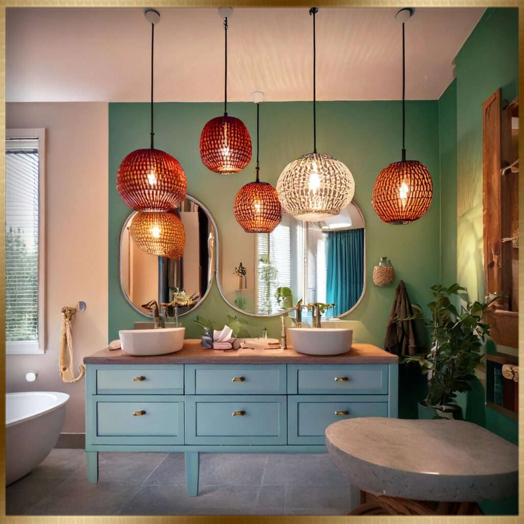 bathroom hanging lighting ideas