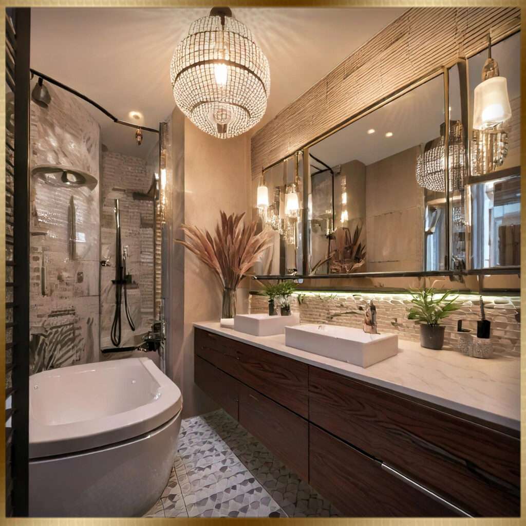 bathroom hanging lighting ideas