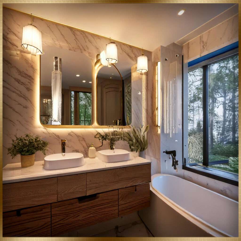 bathroom hanging lighting ideas