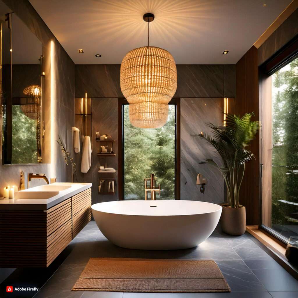 bathroom hanging lighting ideas