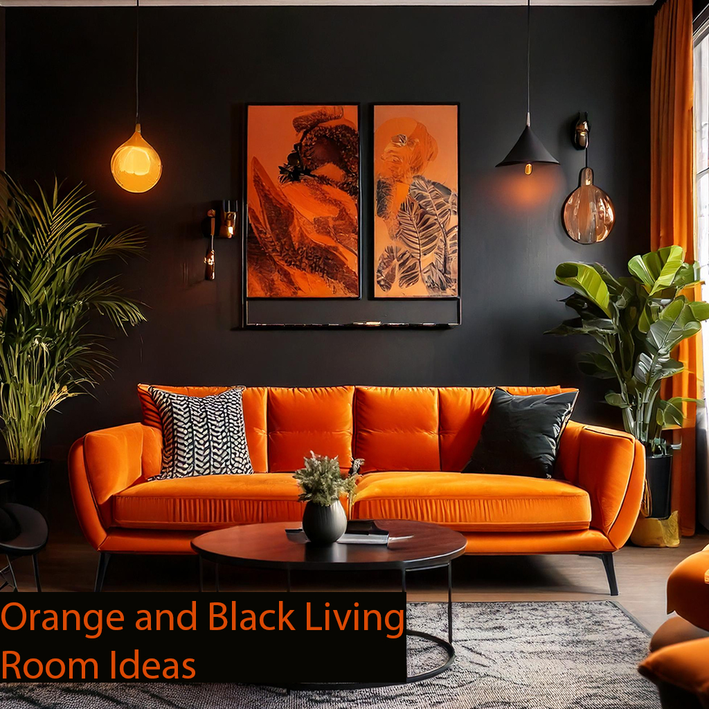 Orange and Black Living Room Ideas