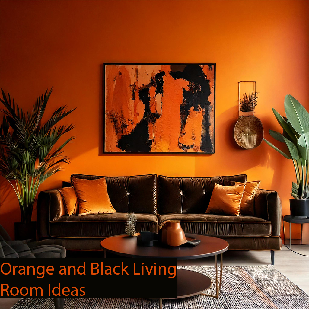 Orange and Black Living Room Ideas