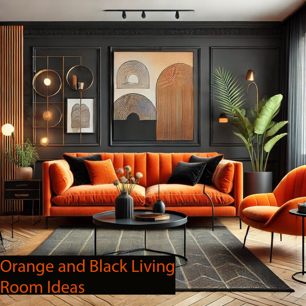 Orange and Black Living Room Ideas